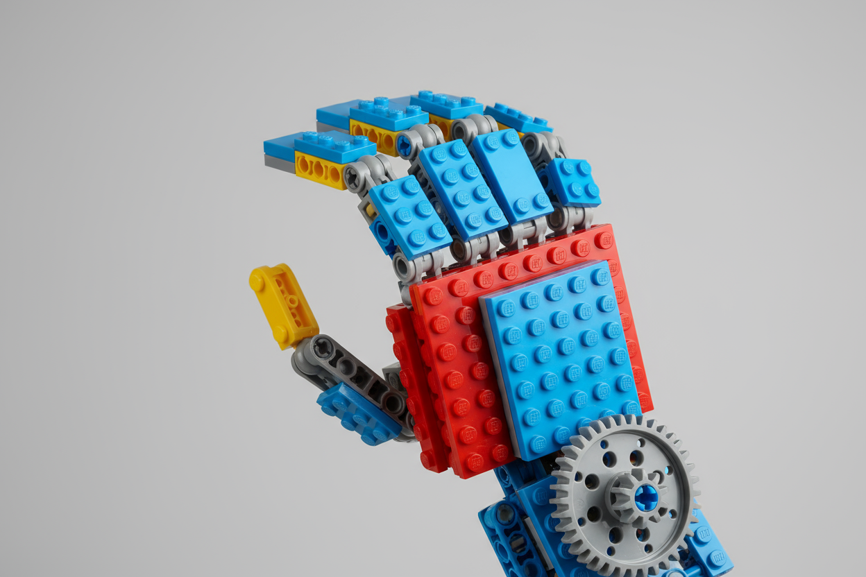 Lego style robotic hand